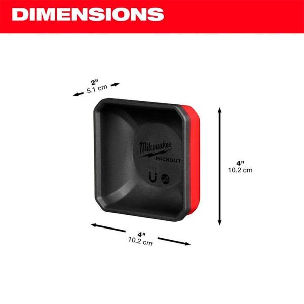 Imagem de Bandeja magnetica quadrada packout 101mm x 101mm  48-22-8070  milwaukee