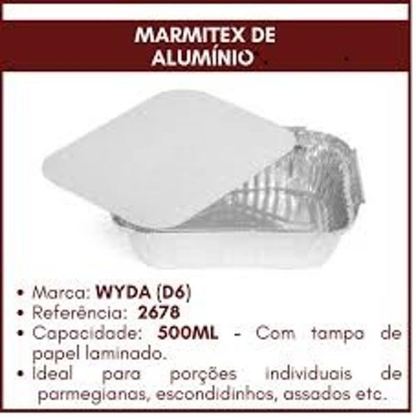 Imagem de Bandeja (marmita) retangular alumínio D6 Wyda 500ml pct c/100