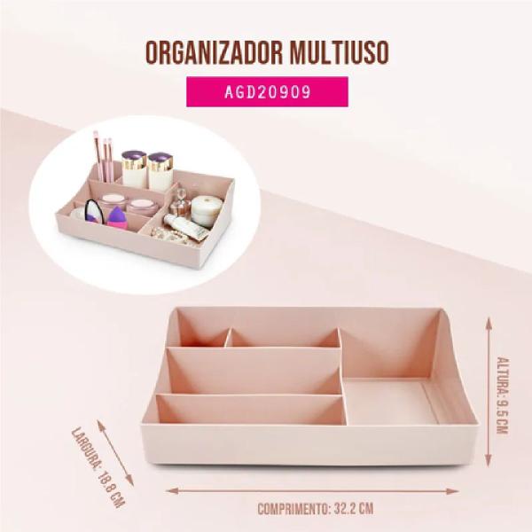 Imagem de Bandeja Organizadora 5 Divisórias Jacki Design - ROSA