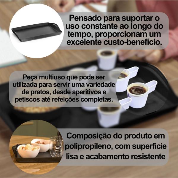 Bandeja Organizadora Multiuso Retangular Servir Decoração Prática Casa Cozinha - Uz Imagem de Bandeja Organizadora Multiuso Retangular Servir Decoração Prática Casa Cozinha
