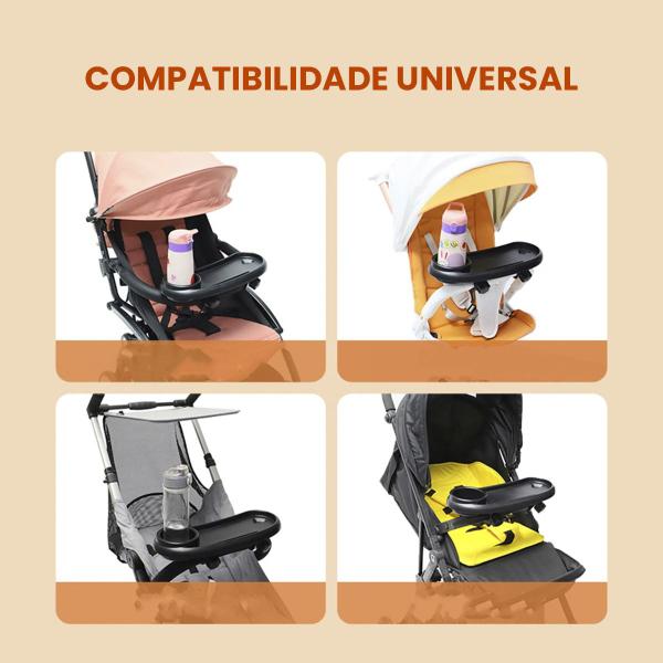 Imagem de Bandeja Organizadora Para Carrinho Bebê Universal Removível