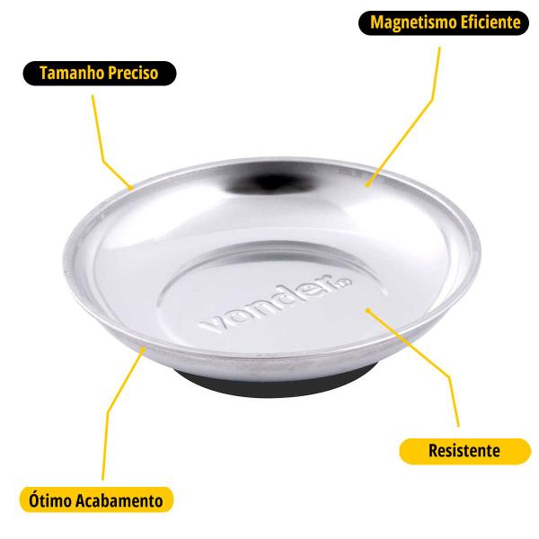 Imagem de Bandeja Parafuso Porca Magnética Aço Inox Resistente Oficina