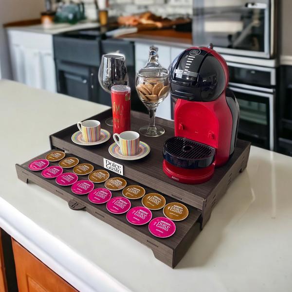 Imagem de Bandeja Porta 40 Cápsulas de Café Dolce Gusto Porta Máquina Xícaras Decorativa