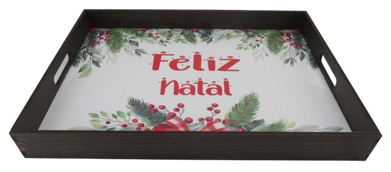 Imagem de Bandeja Super Luxo Decoração Feliz Natal Mdf 