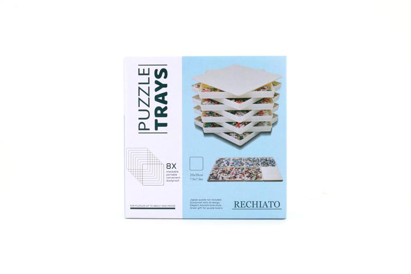 Bandejas de classificação de quebra-cabeças RECHIATO 8x8cm com tampa para 1000-1500 unidades Imagem de Bandejas de classificação de quebra-cabeças RECHIATO 8x8cm com tampa para 1000-1500 unidades