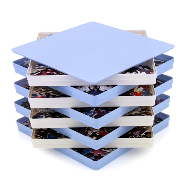 Bandejas de classificação de quebra-cabeças RECHIATO 8x8cm com tampa para 1000-1500 unidades Imagem de Bandejas de classificação de quebra-cabeças RECHIATO 8x8cm com tampa para 1000-1500 unidades