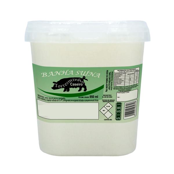 Imagem de Banha Suína 100% Natural 900g, Gordura De Porco 950ml 5un