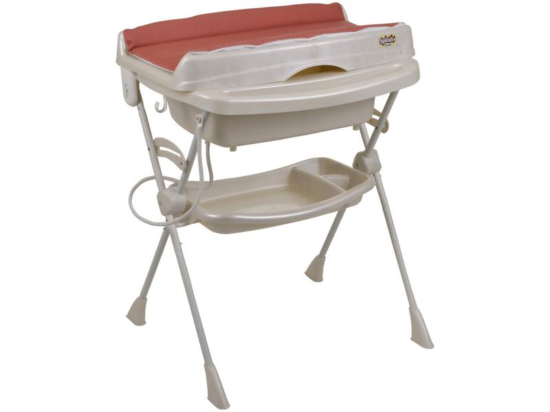 Banheira de Bebê Burigotto com Suporte e Trocador - Rosa Splash + IXBA3060PL96 10L Banheira de Bebê Burigotto com Suporte e Trocador - Rosa Splash + IXBA3060PL96 10L
