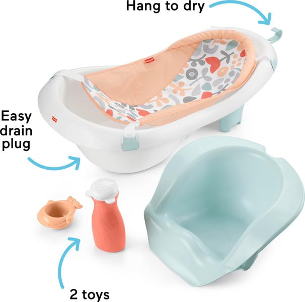 Imagem de Banheira de bebê para criança Fisher-Price 4 em 1 Sling 'n Seat