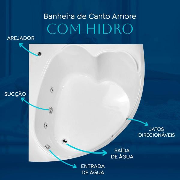 Imagem de Banheira de Canto Amore com hidro