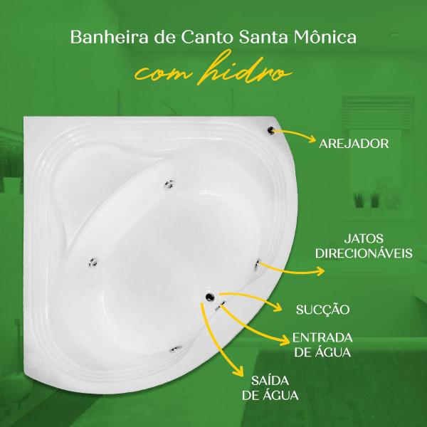 Imagem de Banheira de Canto Santa Mônica em acrílico