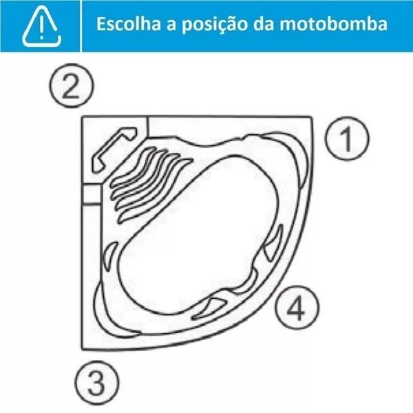 Imagem de Banheira de Hidromassagem Acapulco Gran Luxo 150x211x51cm - P2 - 110v - com Aquecedor e Cromoterapia Branco