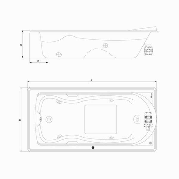 Imagem de Banheira de Hidromassagem Confortare Branca em Gel Coat Gran Luxo 180cm - sem Aquecedor - Volume Ide - 220V