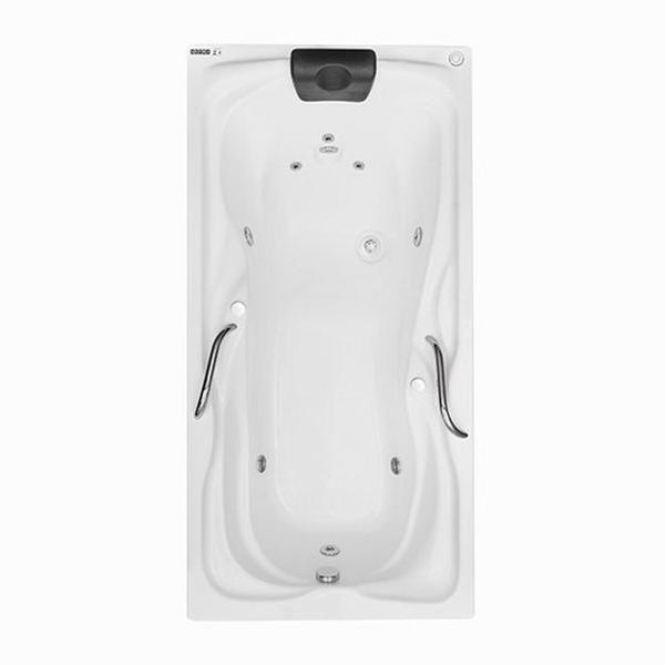 Banheira de Hidromassagem Nobile Maggiore em Gel Coat Gran Luxo com Aquecedor 180 cm - Volume Ideal Branco - Astra Imagem de Banheira de Hidromassagem Nobile Maggiore em Gel Coat Gran Luxo com Aquecedor 180 cm - Volume Ideal Branco