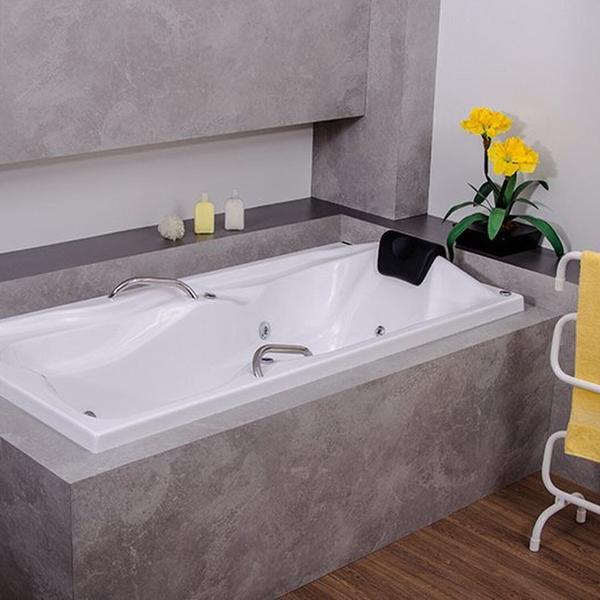 Banheira de Hidromassagem Nobile Maggiore em Gel Coat Gran Luxo com Aquecedor 180 cm - Volume Ideal Branco - Astra Imagem de Banheira de Hidromassagem Nobile Maggiore em Gel Coat Gran Luxo com Aquecedor 180 cm - Volume Ideal Branco