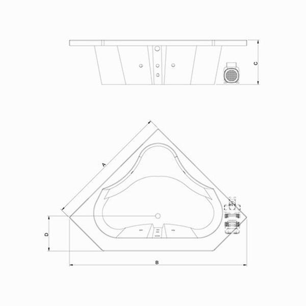 Imagem de Banheira de Hidromassagem Quantum em Gel Coat Gran Luxo 135 Cm - sem Aquecedor - Volume Ideal 250 Li - 110V