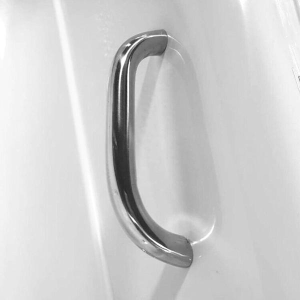 Banheira Design Moderno Tulipa 150cm Imersão com 2 Alças Inox Branco - Ouro Fino Imagem de Banheira Design Moderno Tulipa 150cm Imersão com 2 Alças Inox Branco