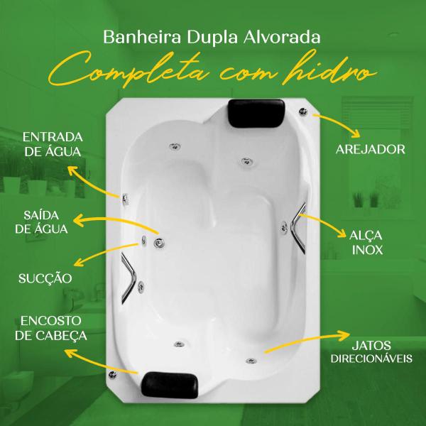 Imagem de Banheira Dupla Alvorada COMPLETA com hidro