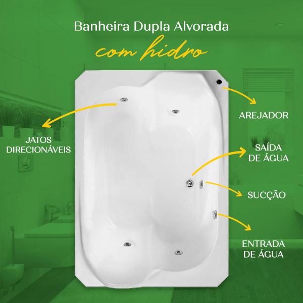 Imagem de Banheira Dupla Araporã COMPLETA com hidro