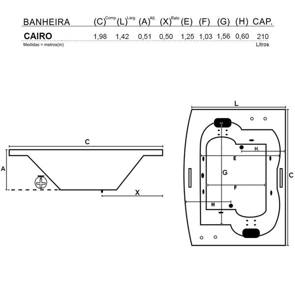 Imagem de Banheira Dupla Cairo COMPLETA com hidro