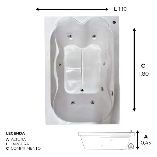 Imagem de Banheira Dupla Casablanca Com Hidro Em Acrílico