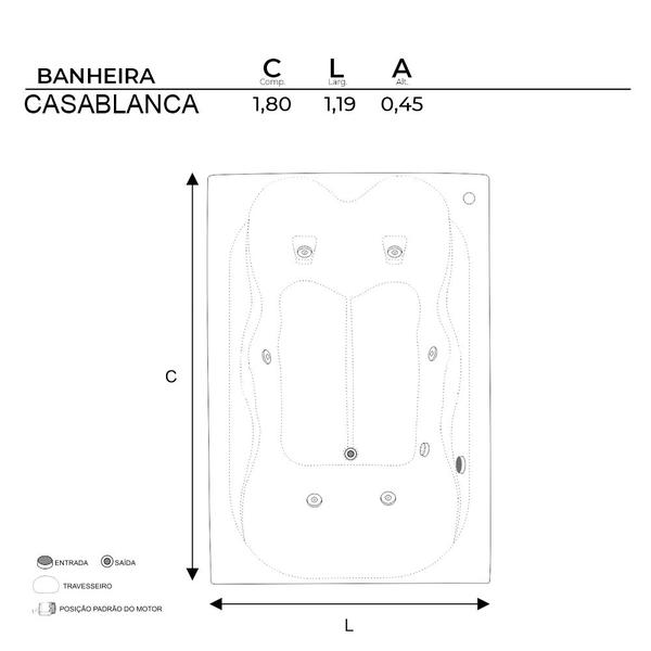 Imagem de Banheira Dupla Casablanca com hidro