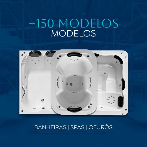 Banheira Dupla Gardenia COMPLETA com hidro em acrílico - LineaPlas Imagem de Banheira Dupla Gardenia COMPLETA com hidro em acrílico