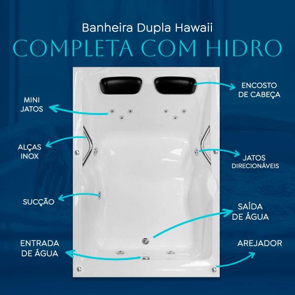 Imagem de Banheira Dupla Hawaii Completa Com Hidro