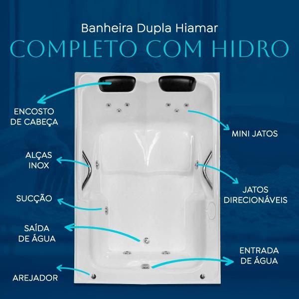 Imagem de Banheira Dupla Hiamar COMPLETA com hidro