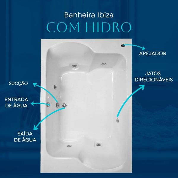 Imagem de Banheira Dupla Ibiza com hidro em acrílico