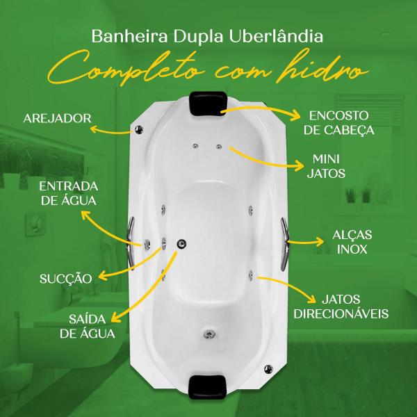 Imagem de Banheira Dupla Uberlândia COMPLETA com hidro em acrílico