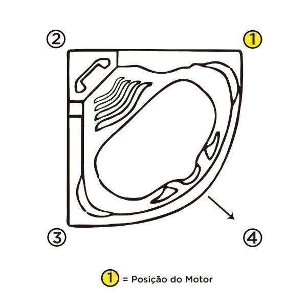 Imagem de Banheira Hidromassagem Astra Acapulco Gran Luxo 166cmx211cmx49cm - 04 Jatos Acrílico P1 Sem Aquecedo