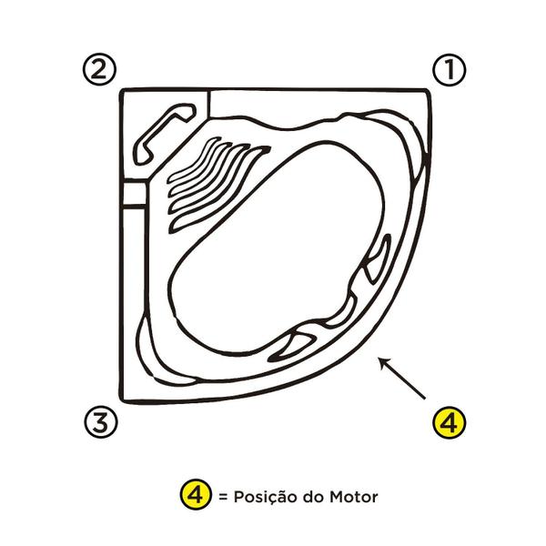 Imagem de Banheira Hidromassagem Astra Acapulco Luxo 166cmx211cmx49cm - 04 Jatos Gel Coat P4 Com Aquecedor 220V