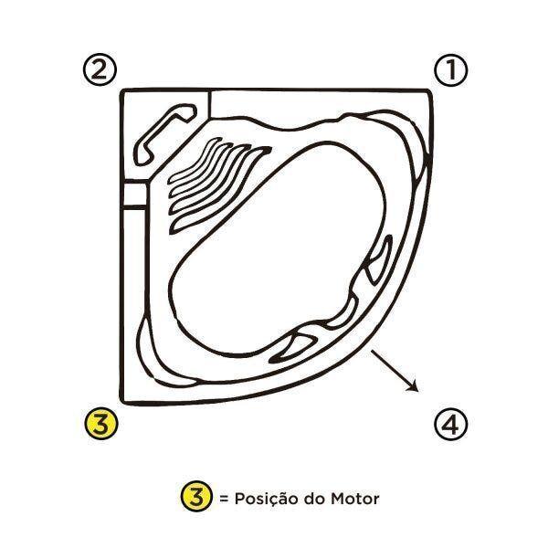 Imagem de Banheira Hidromassagem Astra Copacabana Gran Luxo 143cmx189cmx43cm - 06 Jatos Acrílico P3 Sem Aquece