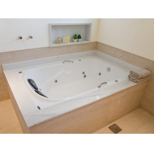 Banheira Hidromassagem Astra Double Capri Luxo 170cmx110cmx43cm - 04 Jatos Acrílico P4 Sem Aquecedor 220V Imagem de Banheira Hidromassagem Astra Double Capri Luxo 170cmx110cmx43cm - 04 Jatos Acrílico P4 Sem Aquecedor 220V