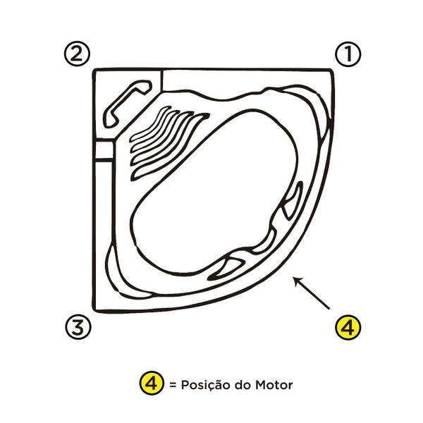 Banheira Hidromassagem Astra Quantum Luxo 140cmx207cmx55cm - 04 Jatos Acrílico P4 Sem Aquecedor 220V Imagem de Banheira Hidromassagem Astra Quantum Luxo 140cmx207cmx55cm - 04 Jatos Acrílico P4 Sem Aquecedor 220V