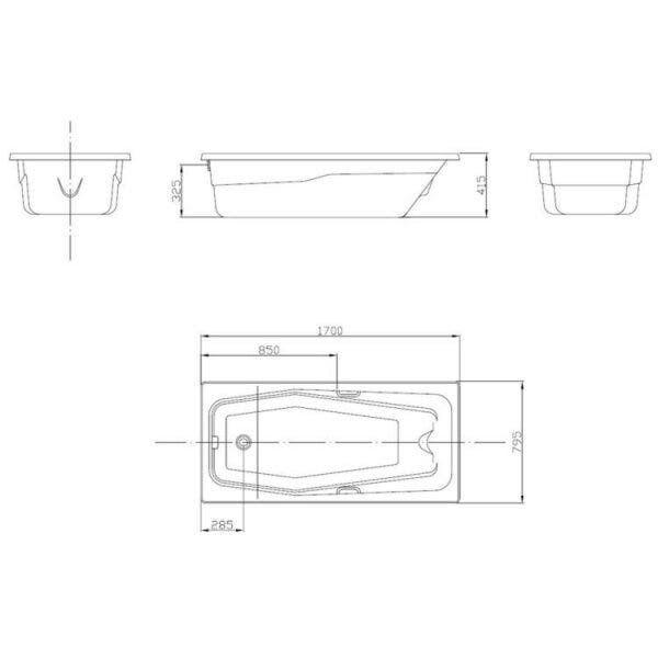 Imagem de Banheira Hidromassagem Ouro Fino Acrilbath Standard 1,55mx80cmx42cm 03 Jatos