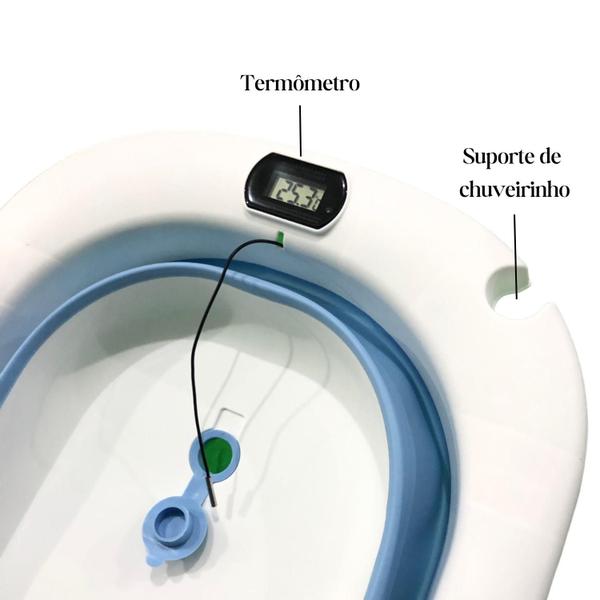 Imagem de Banheira Infantil Retratil com Termometro e Suporte de Chuveirinho