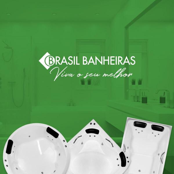 Banheira Redonda Gramado COMPLETA com hidro - Brasil Banheiras Imagem de Banheira Redonda Gramado COMPLETA com hidro