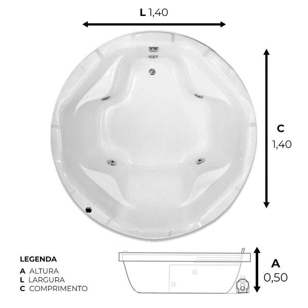 Imagem de Banheira Redonda Leopoldina com hidro