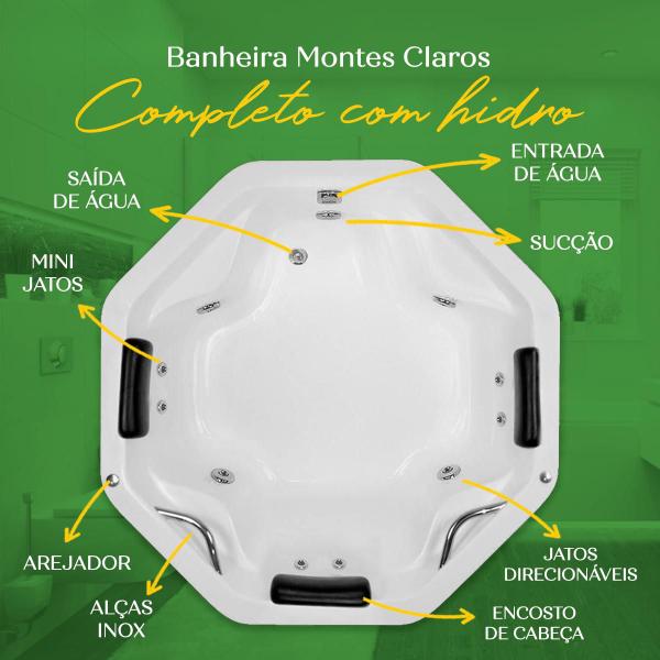 Imagem de Banheira Redonda Montes Claros COMPLETA com hidro