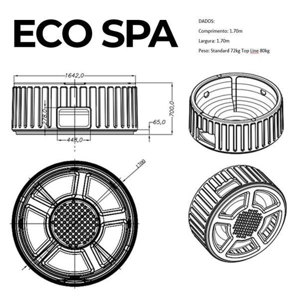 Banheira Spa Ecospa com Hidro Standard - Ouro Fino Imagem de Banheira Spa Ecospa com Hidro Standard