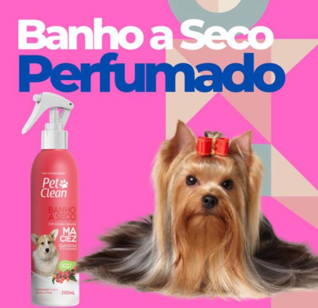 Imagem de Banho a Seco Maciez com Queratina e D-Pantenol Pet Clean Premium 240ml 