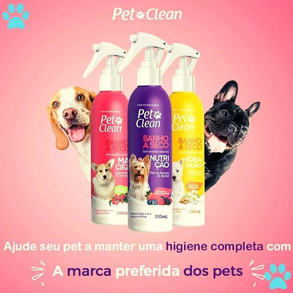 Imagem de Banho a Seco Natural para Cachorro e Gato PET Clean 240ML