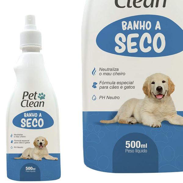 Imagem de Banho a Seco para Cachorros Cães Gatos Líquido Limpeza Higienizador Pet Clean 500 ML