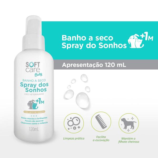 Imagem de Banho A Seco Soft Care Baby Spray Dos Sonhos - 120mL