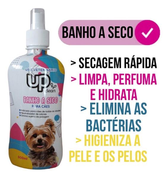 Imagem de Banho A Seco Up Clean Liquido Para Caes Neutralizador de Odores 500ml Elimina Sujeira da Pelagem