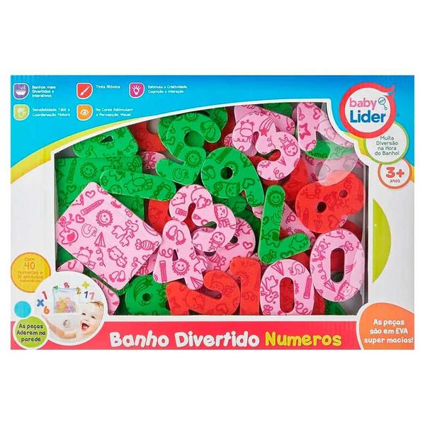 Imagem de Banho Divertido Números Bebê 50 Peças Eva Líder Brinquedos