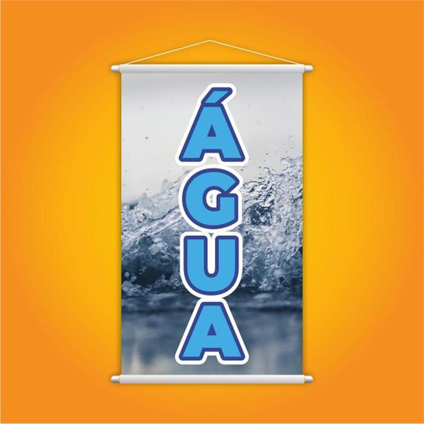 Imagem de Banner Água Garrafa Bebida Venda Conveniência Lona 80X50Cm