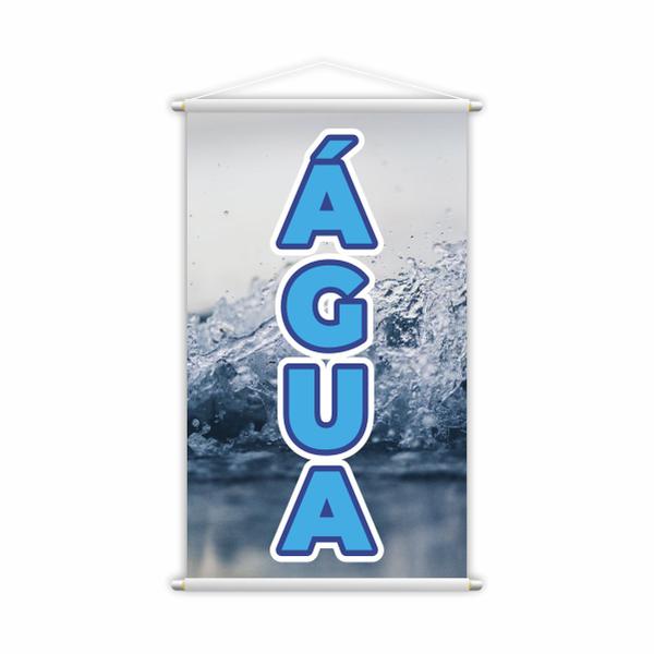 Imagem de Banner Água Garrafa Bebida Venda Conveniência Lona 80x50cm